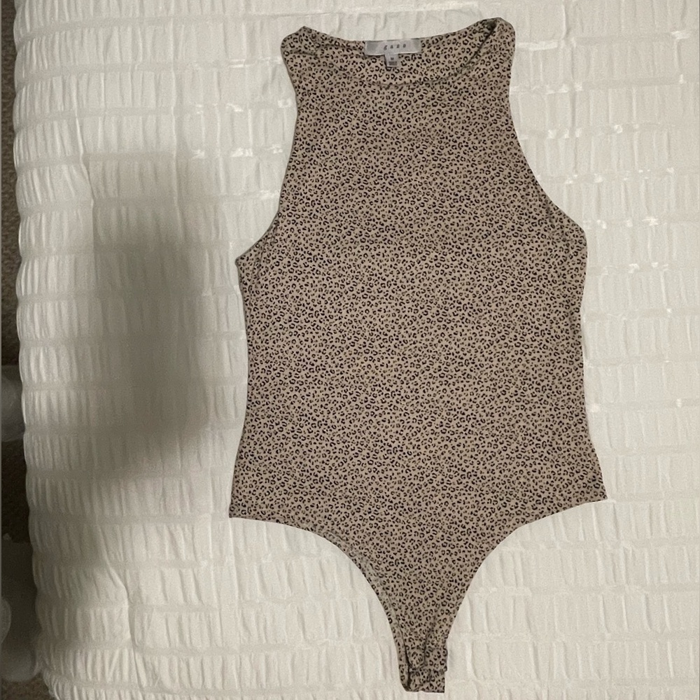 GAZE Cheetah Leopard Tank Bodysuit Medium